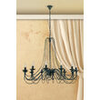 Candelabru florentin antichizat negru 12xE14/40W, Vela LU 1531/12 Antik Orion